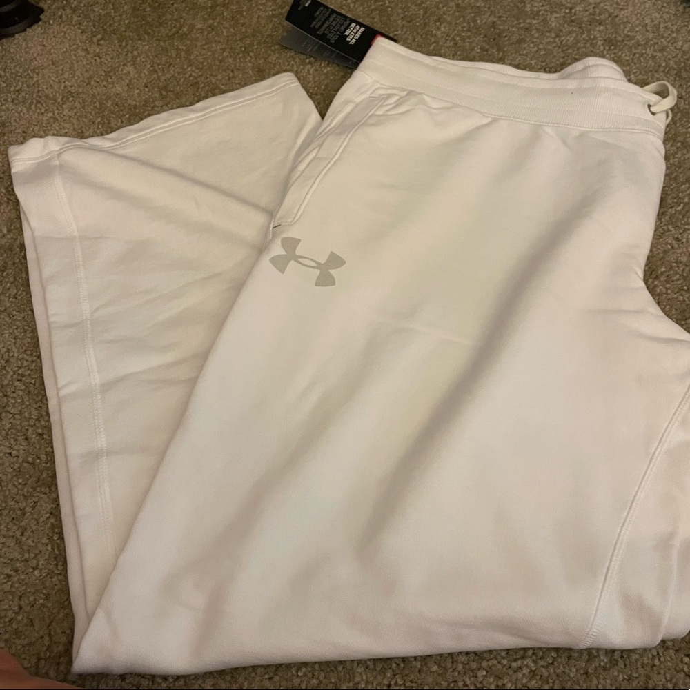 White UA sweat pants - Brand New